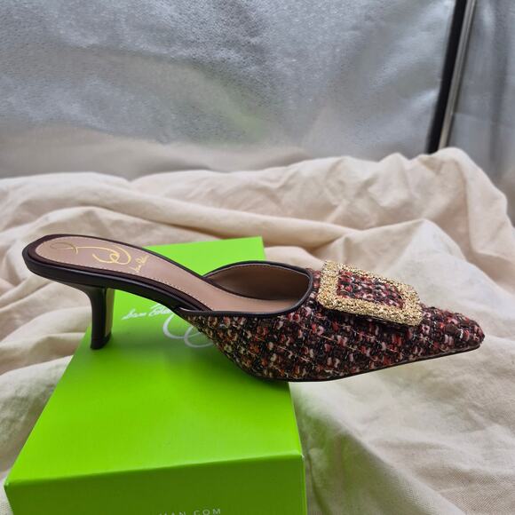 NEW Sam Edelman Women's Brit Mule Coffee Multi Boucle size 5 Medium - Picture 3 of 8